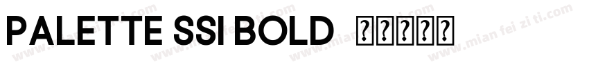 Palette SSi Bold字体转换